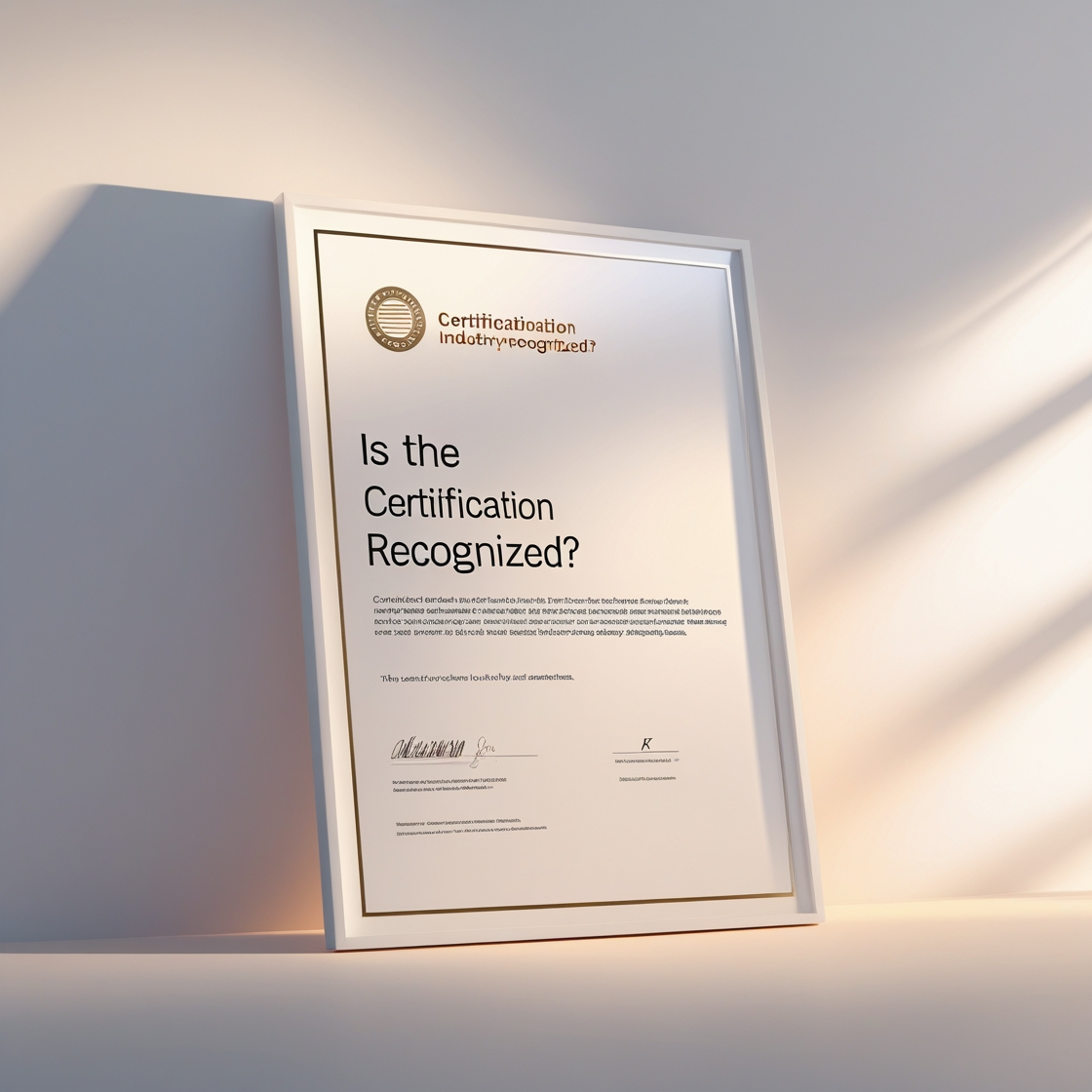 are the certificate industry oriented